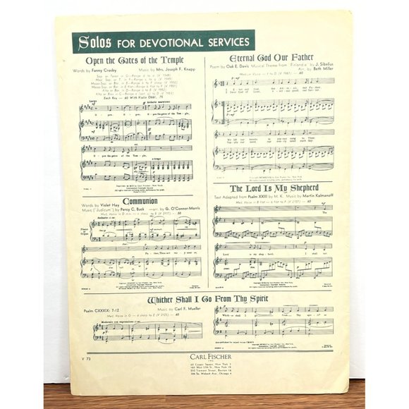 Sacred Music The Palms Les Rameaux Vintage Sheet Music Piano Voice 1914 - Picture 4 of 5